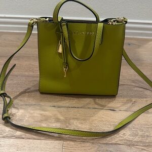 Marc Jacobs Lime Green Mini Crossbody Tote with Top Handles